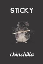 sticky chinchilla: small lined Chinchilla Notebook / Travel Journal to write in (6'' x 9'') 120 pages
