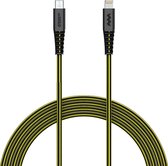 SoSkild Oplaadkabel – Lightning naar Usb c kabel – 1,5m lang – Extra Stevige iPhone Oplader – Zwart/Geel