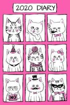 2020 Daily Diary Journal Cute Cats Design: Three Days Per Page Full Year Planner