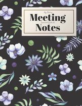 My Boring Meeting Survival Guide and Notes: 8.5x11 Meeting Notebook and Puzzle Book