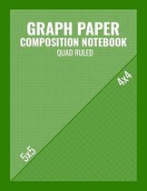 Graph Paper Composition Notebook Quad Ruled: Graphing Coordinate Grid 5x5 4x4 Doubled Sided
