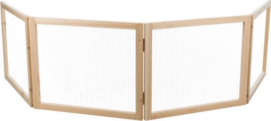 methaan Trottoir onwettig Trixie indoor ren 4 panelen hout 60-240x50 cm | bol.com