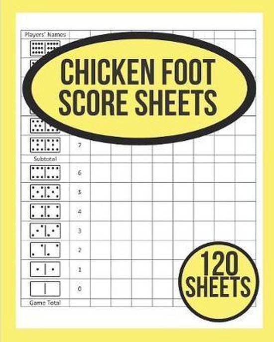 Chicken Foot Score Sheets For Chicken Foot Dominoes 120 Sheets For
