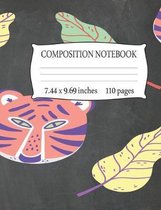 Composition Notebook 7.44 x 9.69 Inches 110 pages: College Ruled Lined Journal Gift for Students, Teacher, Friend To Write Goals, Ideas & Thoughts, Wr