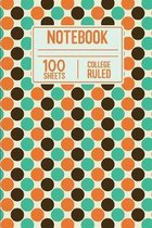 Notebook 100 Sheets College Ruled: 100 Page College Ruled Notebook For Note taking Or Doodling In Class