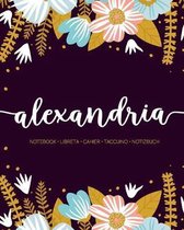 Alexandria: Notebook - Libreta - Cahier - Taccuino - Notizbuch: 110 pages paginas seiten pagine