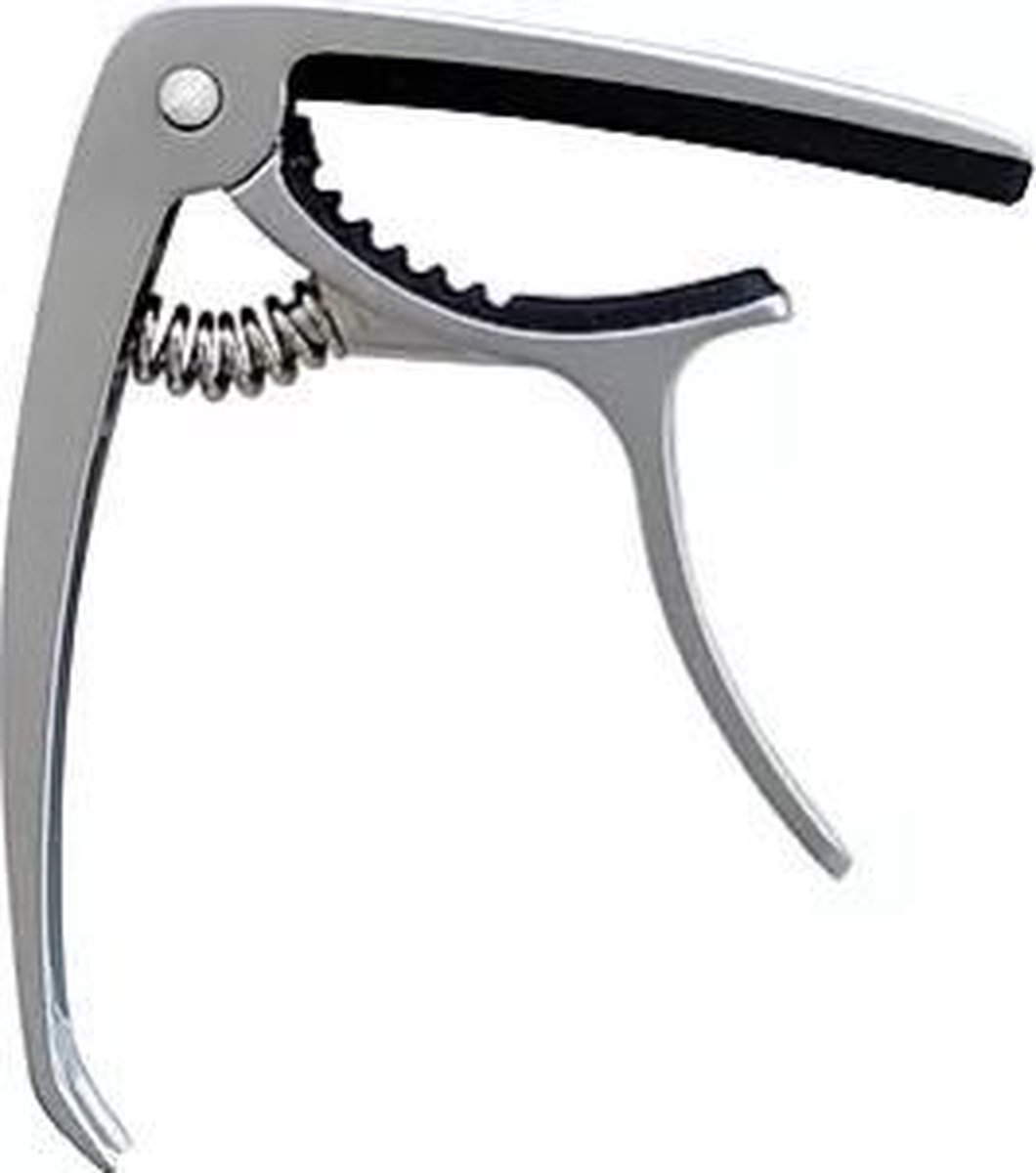 CLX Gitaar Capo Met Brugpinpuller gitaarklem Universeel - Elektrisch - Akoestisch - Aluminium - Barreklem - grijs - Capodaster