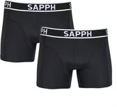 Sapph Boxershort Heren - Basic- Microvezel - 2pack - Zwart - M