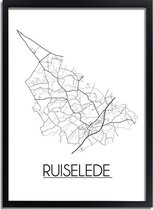 DesignClaud Ruiselede Plattegrond poster A4 poster (21x29,7cm)