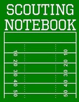 Scouting Notebook: 100 Page Football Coach Notebook with Field Diagrams for Drawing Up Plays, Creating Drills, and Scouting