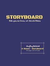 Storyboard - Create your own Comic and Animated Moviess - 4 Boxes - Storyboard - AmyTmy Notebook - 100 pages - 8.5 x 11 inch - Matte Cover