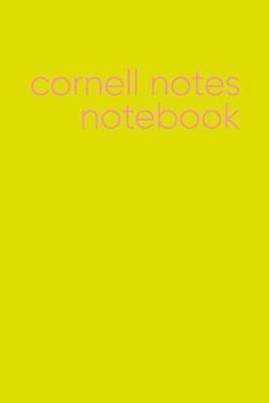 Cornell Notes Notebook, Maisie Opal Notebooks | 9781691510917 | Boeken ...
