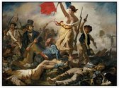 De vrijheid leidt het volk, Eugène Delacroix - Foto op Akoestisch paneel - 120 x 90 cm