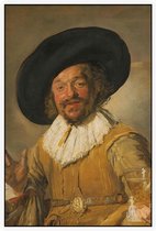 De vrolijke drinker, Frans Hals - Foto op Akoestisch paneel - 80 x 120 cm
