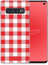 Lushery Hard Case voor Samsung Galaxy S10 - Giddy Gingham