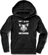 Hoodie dames, hoodie heren, trots op de boer, varken, boeren zakdoek,big, tractor, capuchon, landbouw, boerderij