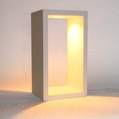 Tafellamp Corridor Wit - hoogte 18,2cm - LED 6W 2700K 600lm - IP40 - 3-stappen Dimmer > lampen staand led wit | tafellamp wit | tafellamp slaapkamer wit | tafellamp woonkamer wit | led lamp wit | sfeer lamp wit | design lamp wit