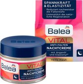 Balea Nachtcrème Anti-rimpel VITAL -  met Arganolie en Elastonyl (50 ml )