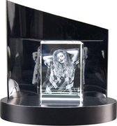3D Foto in glas Afm: 70 x 100 x 60 mm incl. fraaie, design lichtsokkel * AANBIEDING *