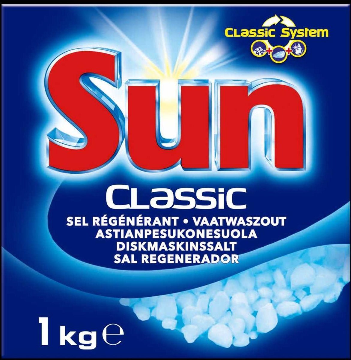 Sun zout vaatwasser vaatwaszout 4x 1kg + Sun glansspoelmiddel 2x 750ml — afbeelding 4