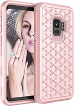 Samsung Galaxy S9 Plus Backcover - Roze - Glitter hoesje - Shockproof Armor