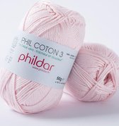Phildar Phil Coton 3 rosee Pack 10 x 50 gram