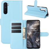 Coverup Book Case - Geschikt voor OnePlus Nord Hoesje - Lichtblauw