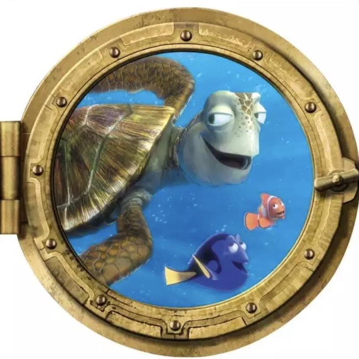 Muursticker Kinderkamer - Zeeschildpad - 43 x 45 CM - 3D - Rond - 43 CM Doorsnede