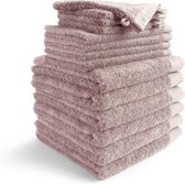 Walra Badset Remade Cotton Blend - 14-delige set, 6 baddoeken 50x100, 4 gastendoekjes 30x50, 4 washandjes 16x21, Poeder Roze