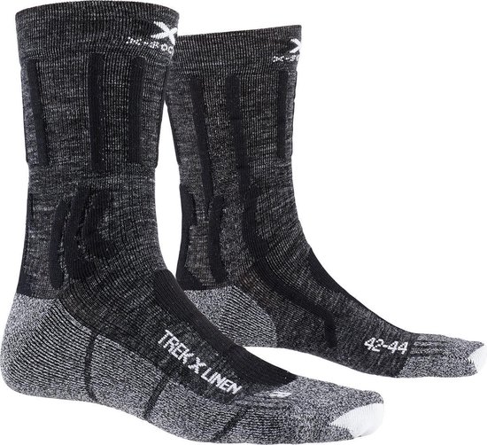 X-Socks Trek X Linen Chaussettes Mixte Adulte Anthracite/Noir - Confort Randonnée Été