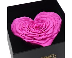 Longlife Rozenhartje donker roze - Ruim assortiment aan Luxe & Handgemaakte cadeaus - Verras op een speciale manier - 2 jaar houdbare rozen!