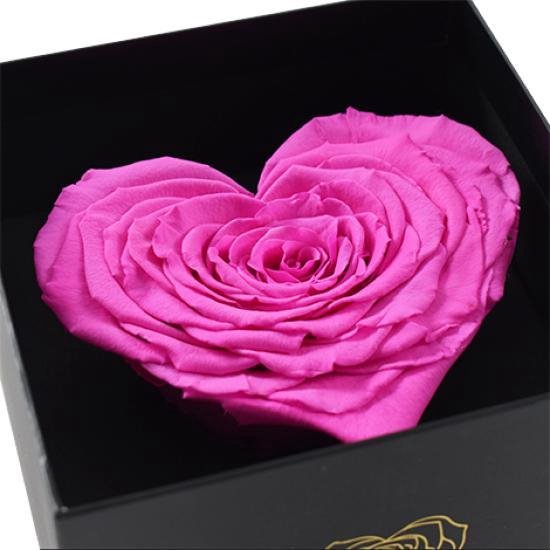 Longlife Rozenhartje donker roze - Ruim assortiment aan Luxe & Handgemaakte cadeaus - Verras op een speciale manier - 2 jaar houdbare rozen!