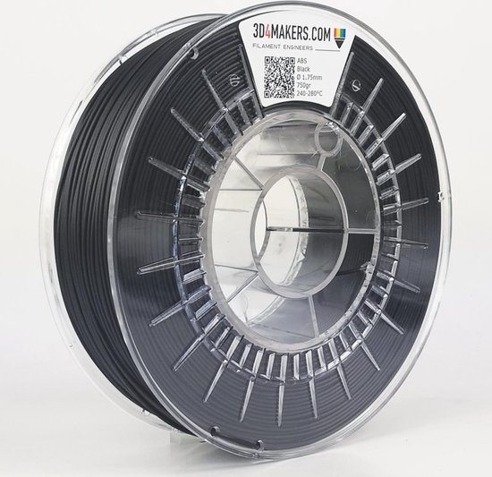 3D4Makers - ABS Filament - 2.85mm - 750 gram - Black