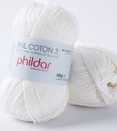 Phildar Phil Coton 3 craie Pack 10 x 50 gram