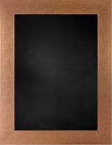 Zwart Krijtbord met Polystyrene Lijst - Brons - 66 x 66 cm - Lijstbreedte: 80 mm - Structuur