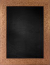 Zwart Krijtbord met Polystyrene Lijst - Brons - 76 x 96 cm - Lijstbreedte: 80 mm - Structuur