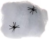 Spinnenweb met 6 Spinnen - 50 gram mooi web - Halloween - spinnenweb 50 gram met 6 spinnen