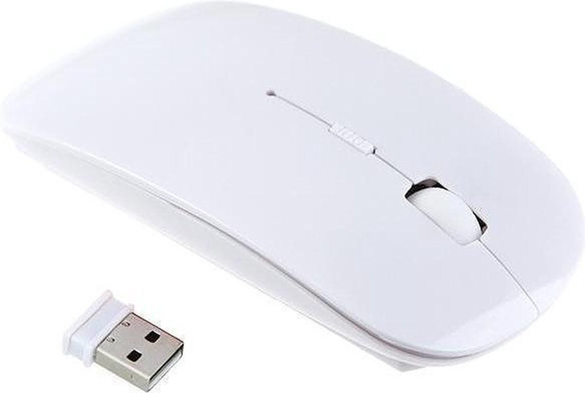 Grote Witte Draadloze Muis - 2.4 Ghz - USB - Voor PC, Laptop en Mac |  bol.com