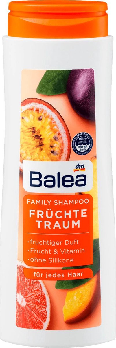 Balea Shampoo Family - Fruitige geur van passievrucht, grapefruit en ananas - Zonder siliconen - Voor elk haar (500 ml)