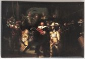 Koelkast magneet, reproduktie schilderij Nachtwacht van Rembrandt van Rijn
