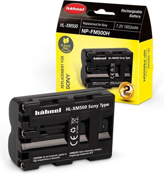 Hähnel HL-XM500 Li-Ion accu 1640mAh 7,2V vervanging Sony NP-FM500H voor Alpha A77 II, A99 II, DSLR modellen