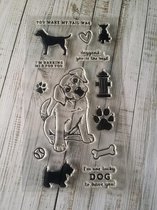 Stempel, clear stamp, Puppy, hond