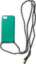 Feeling Peachy Telefoonhoesje met Koord Green Style - Telefoonhoesje met koord iPhone 11 - Telefoonkoord - Backcover met koord -  Hoesje met Koord - Ketting Koord Telefoon -Groen T