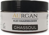Aurgan | Klei haarmasker Ghassoul jasmijnwater 200 g | Versterkt het haar | Reinigt de huid en het haar van afvalstoffen en overtollig talg | Voedt de huid met mineralen en Vitamine E | Heerl