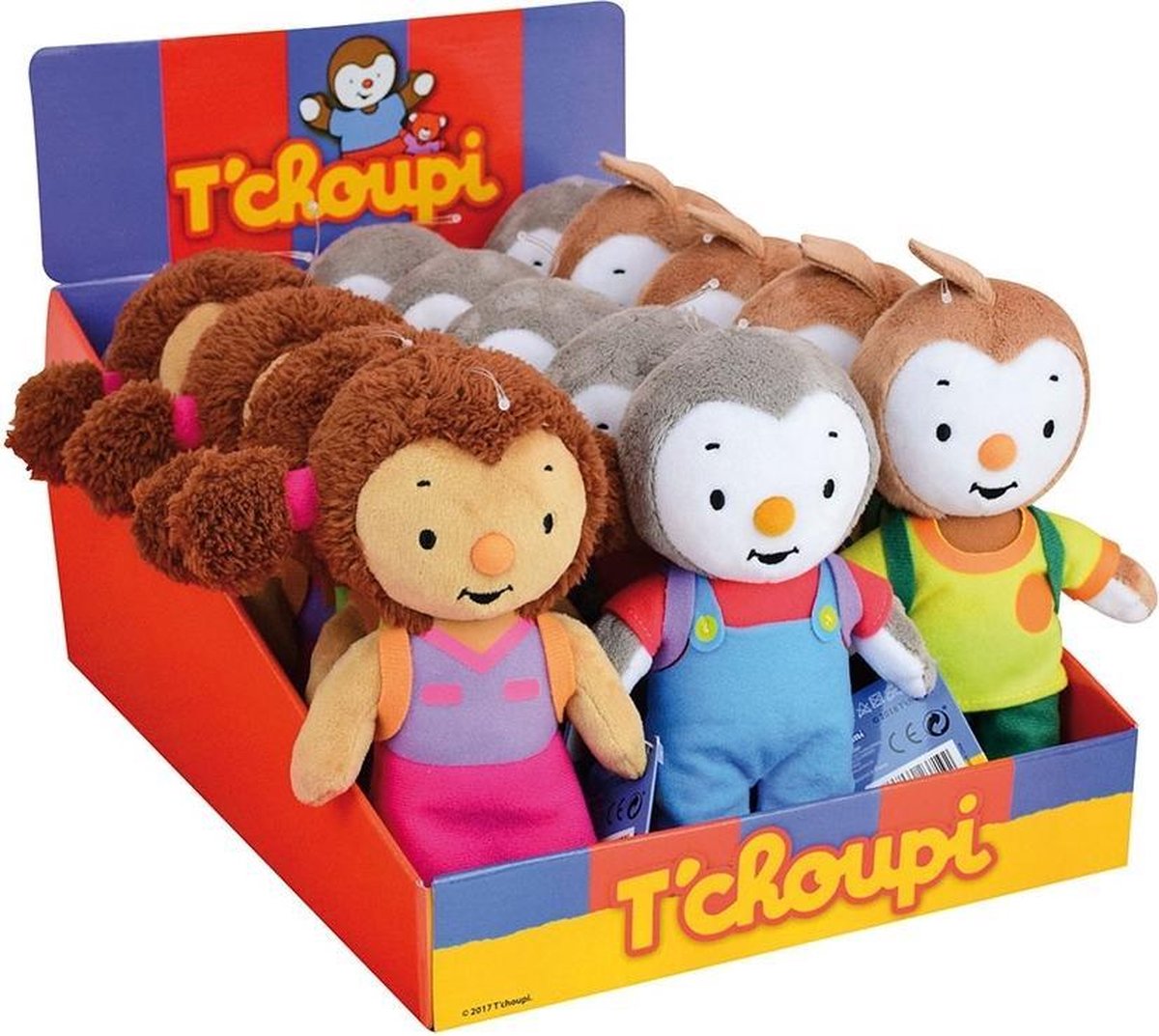 Set Poppen Jemini Lalou, Pilou & T'choupi 19 cm