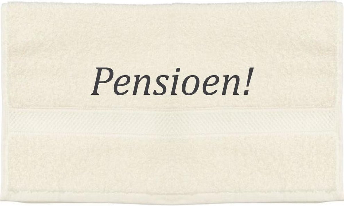 Handdoek - Pensioen - 100x50cm - Creme