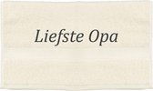 Handdoek - Liefste Opa - 100x50cm - Creme