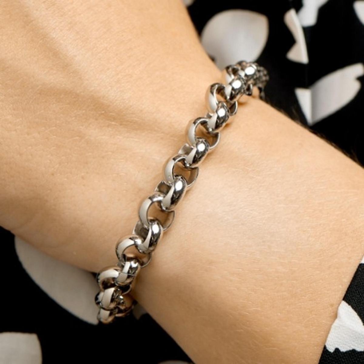 YO&NO - Armband - Staal - Jasseron - 9mm - 20cm - Sieraden Vrouw - Heren - Stainless steel