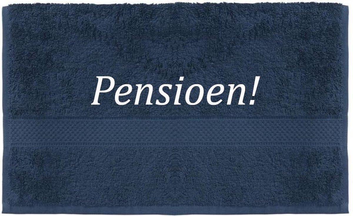 Handdoek - Pensioen - 100x50cm - Donker blauw