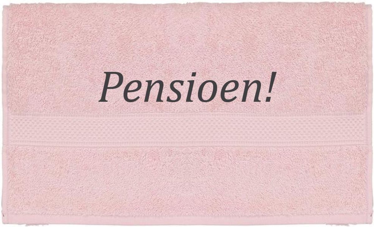 Handdoek - Pensioen - 100x50cm - Roze